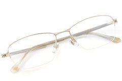 BS2419-0021_Golden_Semi-rimless_Titanium_Glasses_front