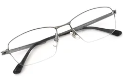 BS2419-0022_Grey_Semi-rimless_Titanium_Glasses_front