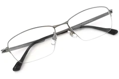 BS2419-0022_Grey_Semi-rimless_Titanium_Glasses_front