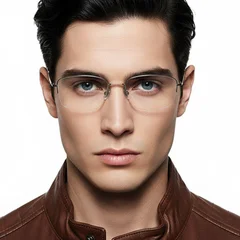 bs2419-0025_golden_semi-rimless_titanium_glasses_model