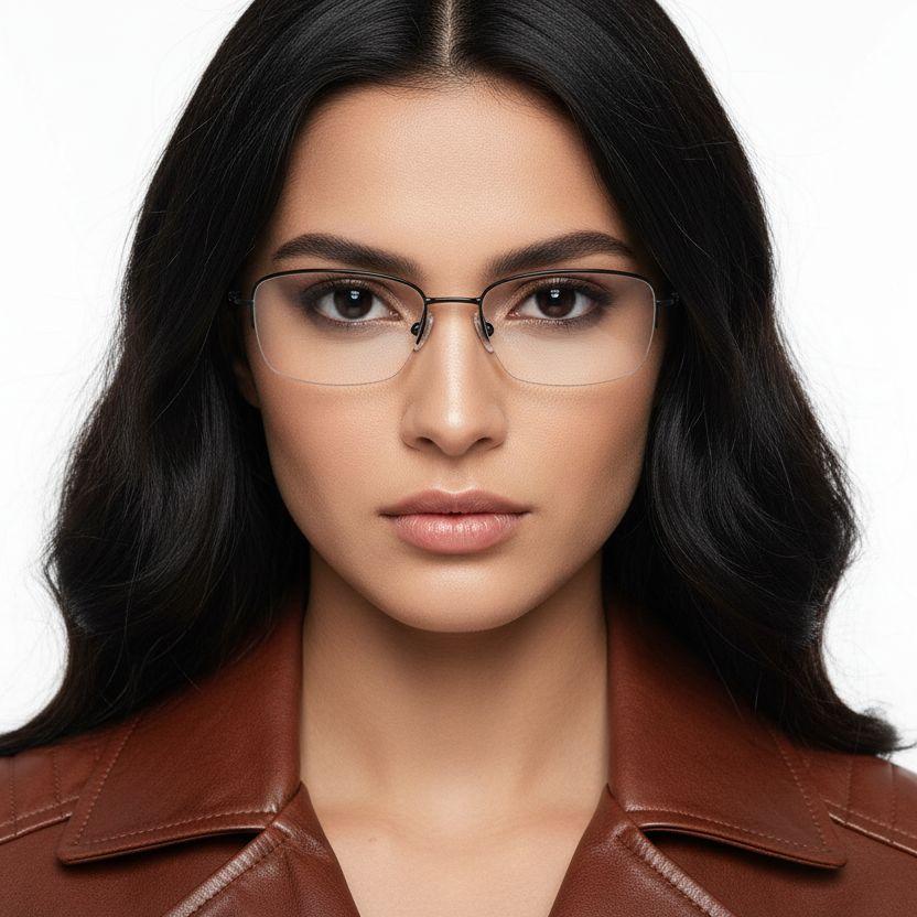 bs2419-0028_black_semi-rimless_titanium_glasses_model