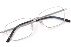 BS2419-0031_Silver_Rectangular_Titanium_Glasses_front