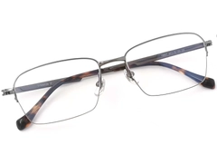 BS2419-0034_Grey_Semi-rimless_Titanium_Glasses_front