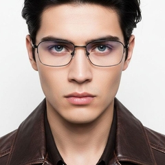 bs2419-0036_black_semi-rimless_titanium_glasses_model