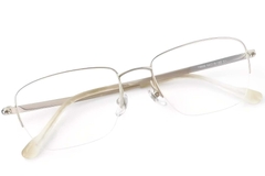 BS2419-0041_Golden_Semi-rimless_Titanium_Glasses_front