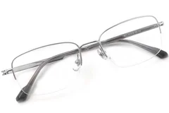 BS2419-0049_Silver_Semi-rimless_Titanium_Glasses_front