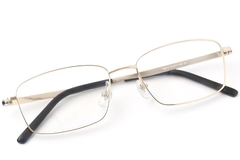 BS2419-0051_Golden_Rectangular_Titanium_Glasses_front