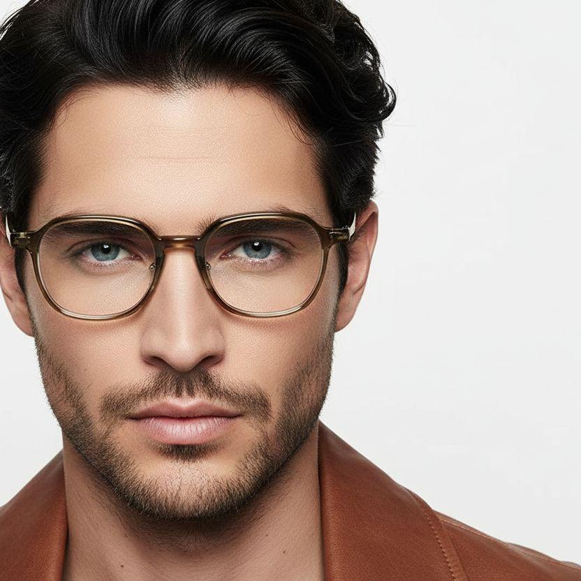 bs2419-0056_green_rectangular_titanium_glasses_model