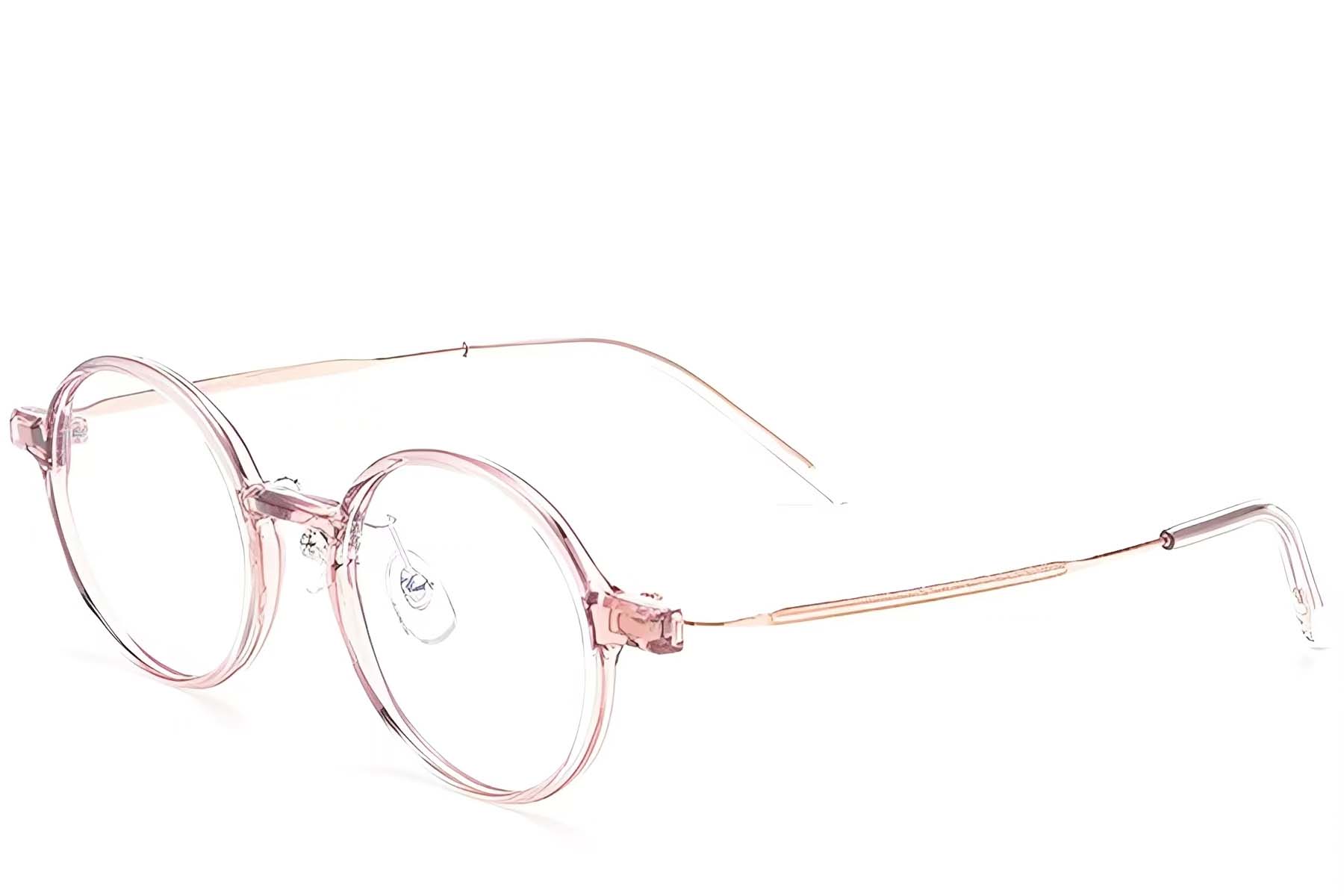 BS2419-0063_Pink_Round_Titanium_Glasses_corner