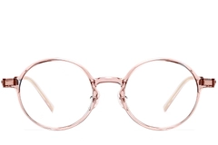 BS2419-0063_Pink_Round_Titanium_Glasses_front