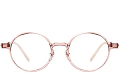 BS2419-0063_Pink_Round_Titanium_Glasses_front