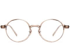 BS2419-0064_Brown_Round_Titanium_Glasses_front