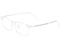 Gafas rectangulares transparentes de titanio #BS2419-0073