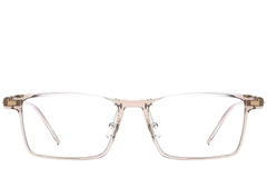 BS2419-0077_Brown_Rectangular_Titanium_Glasses_front