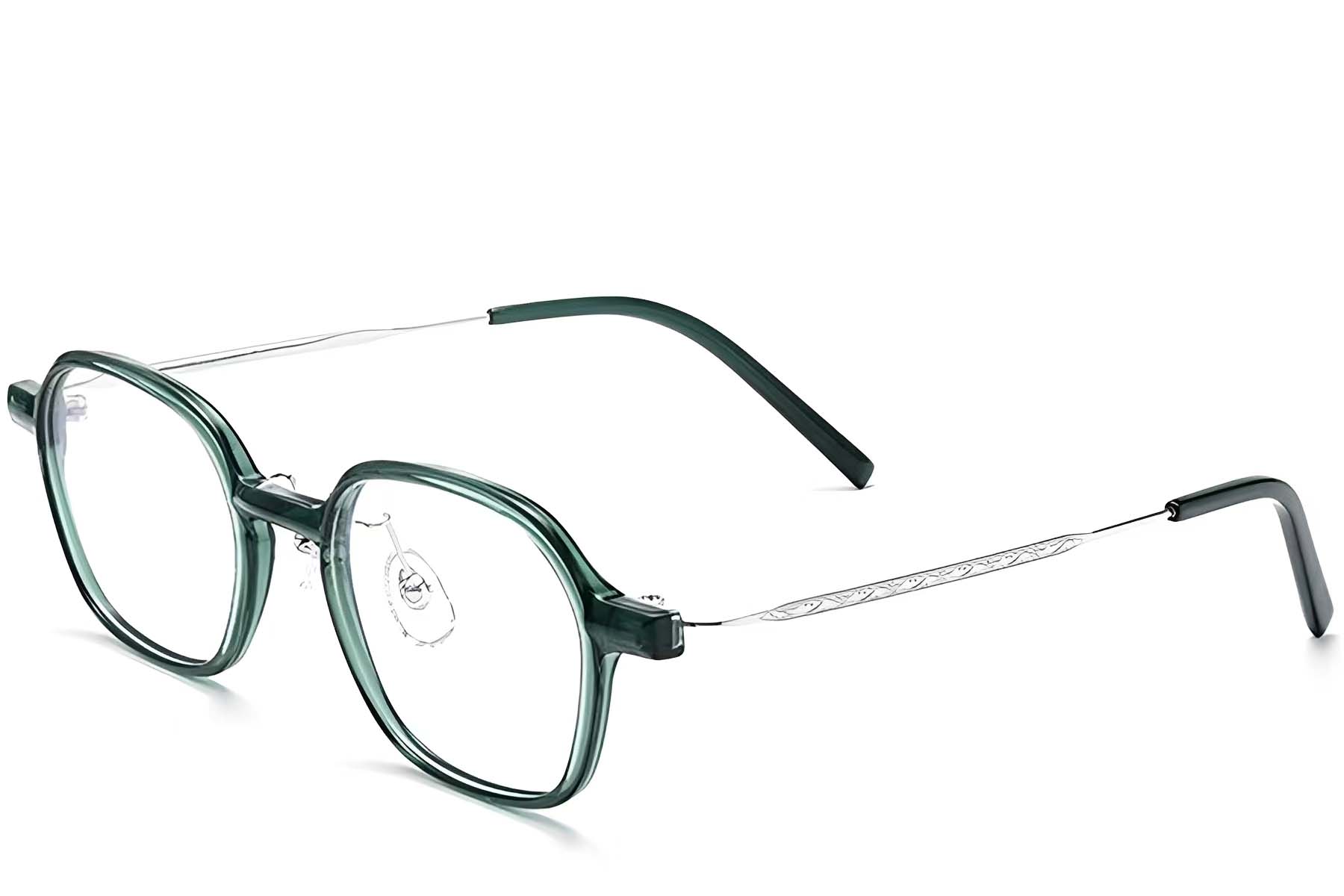 BS2419-0089_Green_Rectangular_Titanium_Glasses_corner