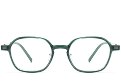 BS2419-0089_Green_Rectangular_Titanium_Glasses_front