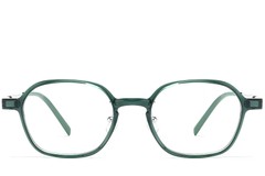 BS2419-0089_Green_Rectangular_Titanium_Glasses_front