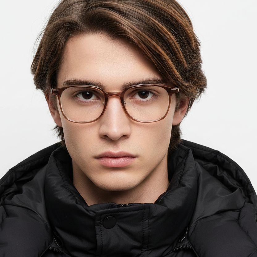 bs2419-0105_brown_rectangular_titanium_glasses_model