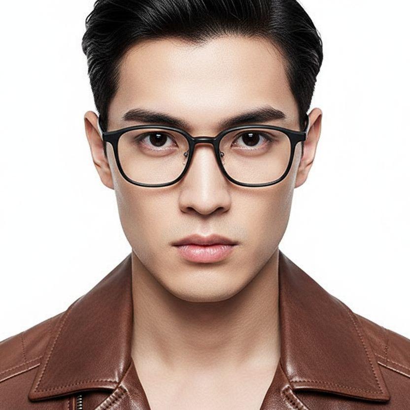 bs2419-0110_black_rectangular_titanium_glasses_model