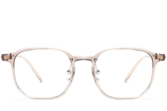 BS2419-0116_Pink_Rectangular_Titanium_Glasses_front