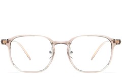 BS2419-0116_Pink_Rectangular_Titanium_Glasses_front