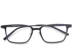 BS2419-0126_Black_Rectangular_Titanium_Glasses_front