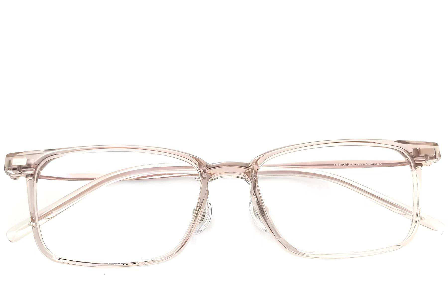 BS2419-0128_Brown_Rectangular_Titanium_Glasses_front