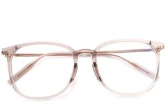 BS2419-0133_Brown_Rectangular_Titanium_Glasses_front