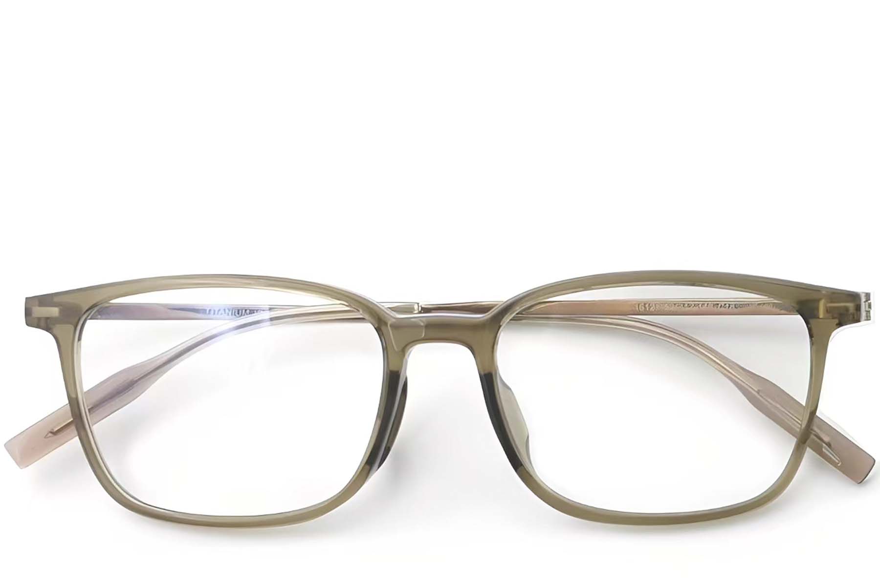 BS2419-0135_Green_Rectangular_Titanium_Glasses_front