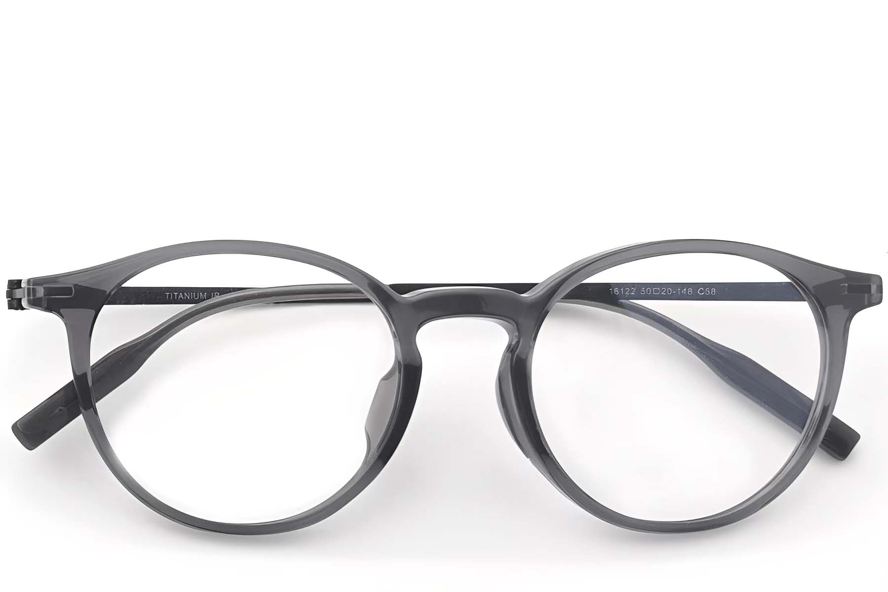 BS2419-0145_Grey_Oval_Titanium_Glasses_front