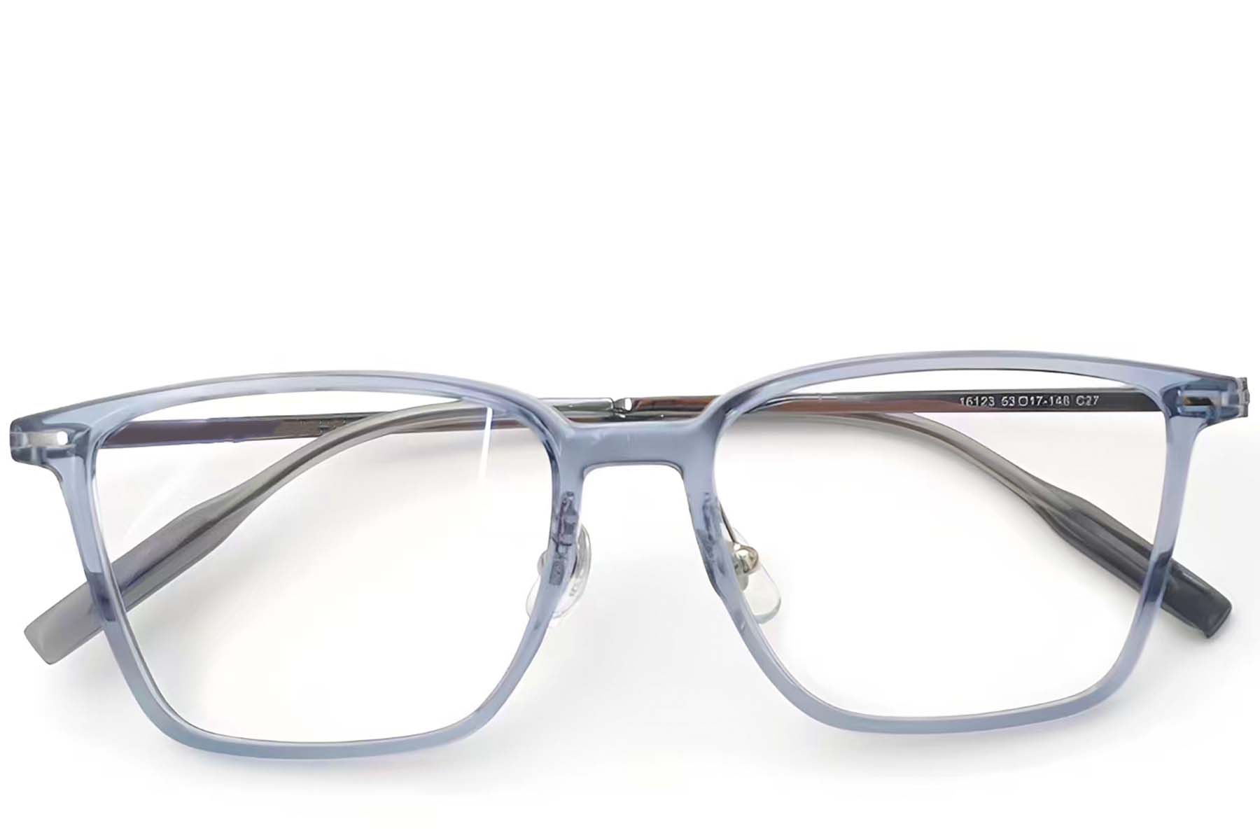 BS2419-0149_Blue_Rectangular_Titanium_Glasses_front
