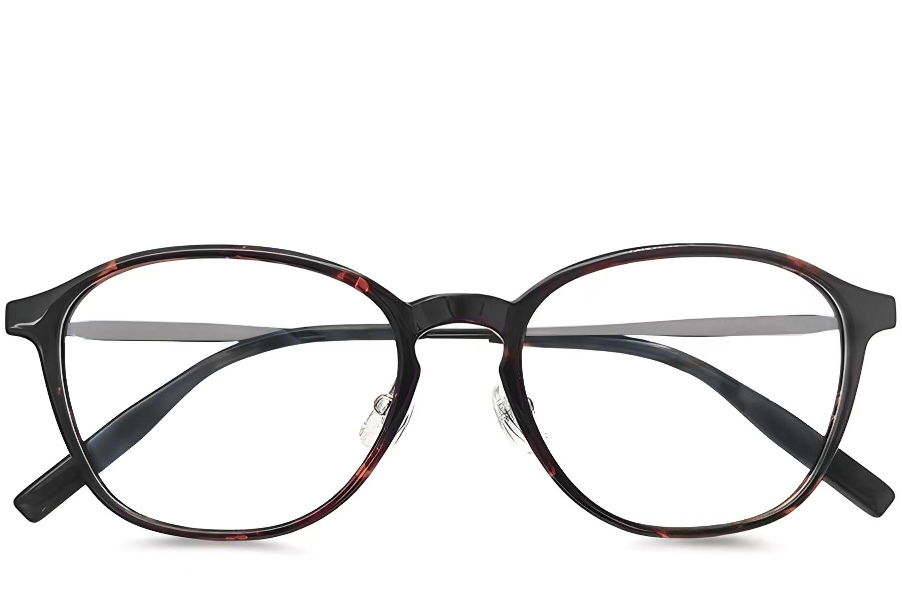 BS2419-0175_Tortoiseshell_Oval_Titanium_Glasses_front