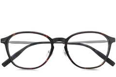BS2419-0175_Tortoiseshell_Oval_Titanium_Glasses_front