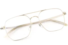 BS2419-0177_Golden_Aviator_Titanium_Glasses_front