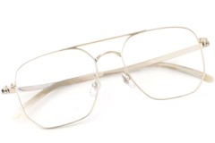 BS2419-0177_Golden_Aviator_Titanium_Glasses_front