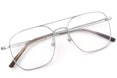 BS2419-0179_Silver_Aviator_Titanium_Glasses_front