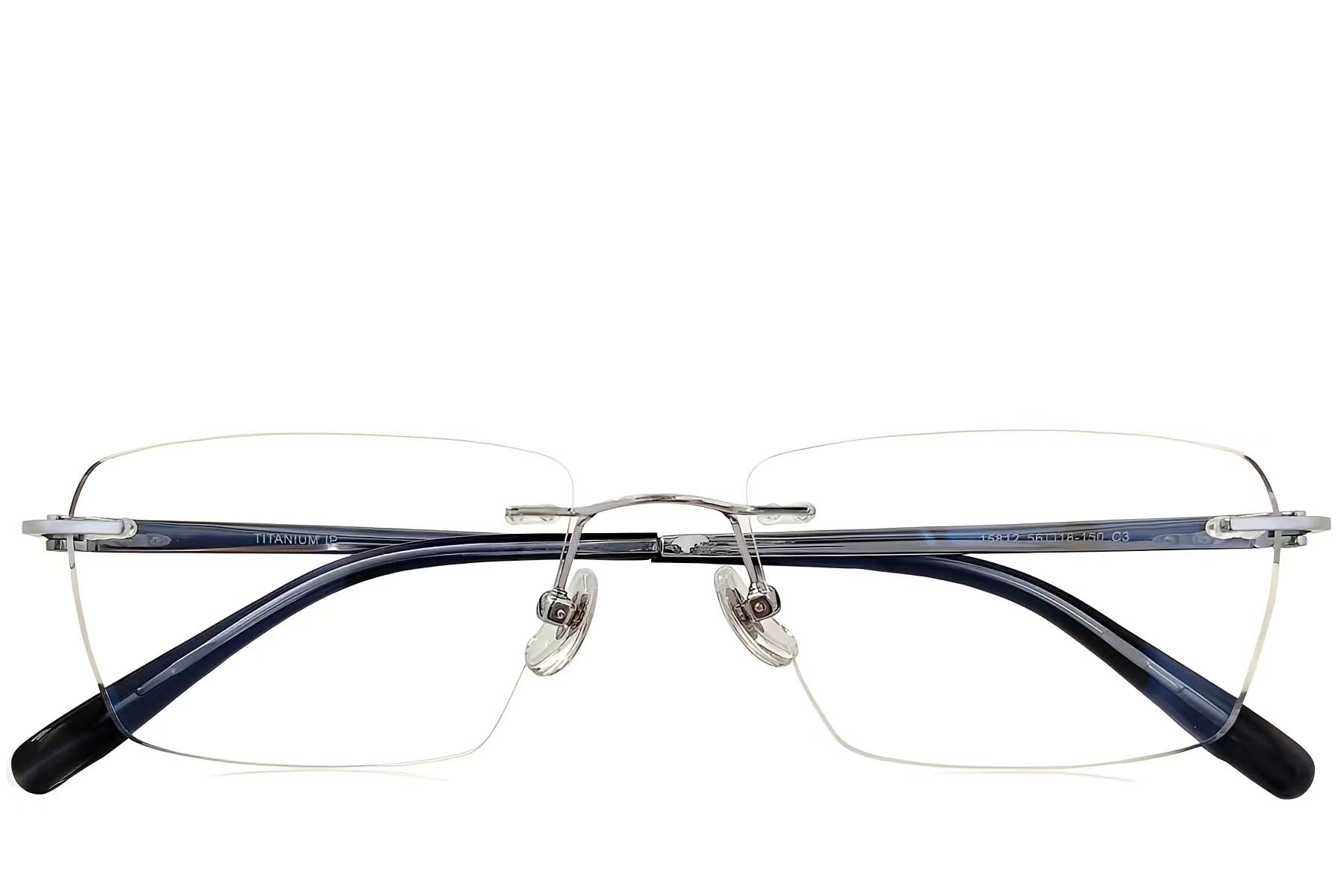 BS2419-0190_Silver_Invisible_Titanium_Glasses_front