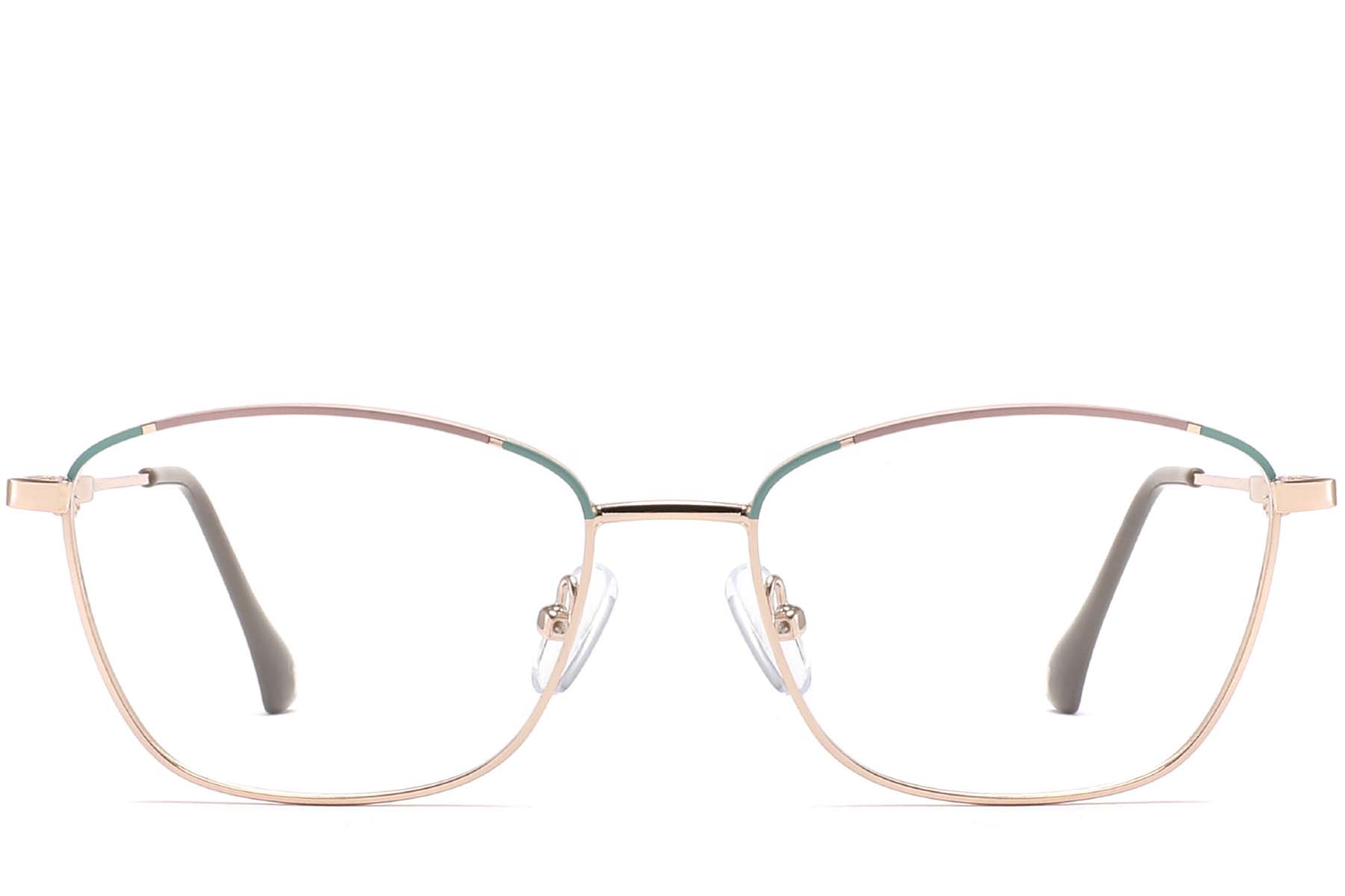 BS2425-0048_Green_Butterfly_Metal_Glasses_front