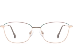 BS2425-0048_Green_Butterfly_Metal_Glasses_front