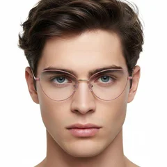 Lunettes papillon en métal rose #BS2425-0081
