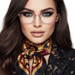 BS2425-0092_Pink_Butterfly_Metal_Glasses_model