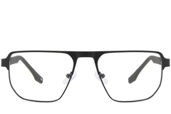 BS2425-0103_Blue_Rectangular_Metal_Glasses_front