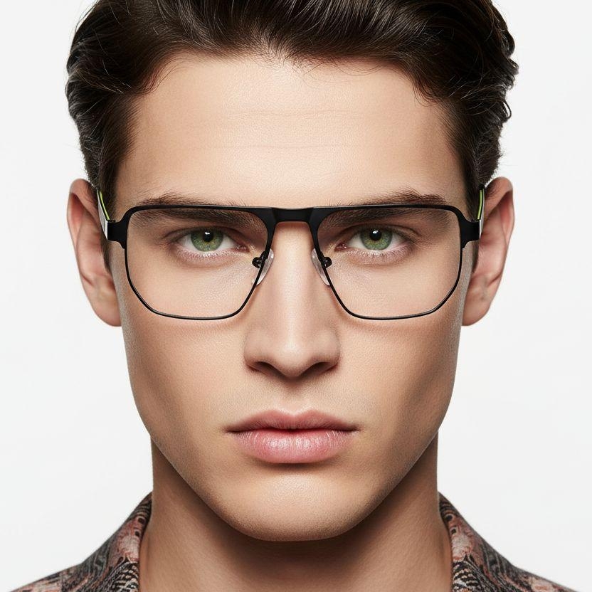 Aviator Blue Metal Glasses #BS2425-0103