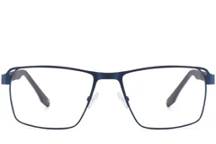 BS2425-0110_Blue_Rectangular_Metal_Glasses_front