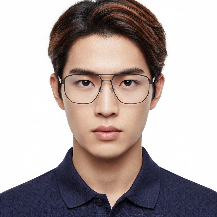 Aviator Red Metal Glasses #BS2425-0115