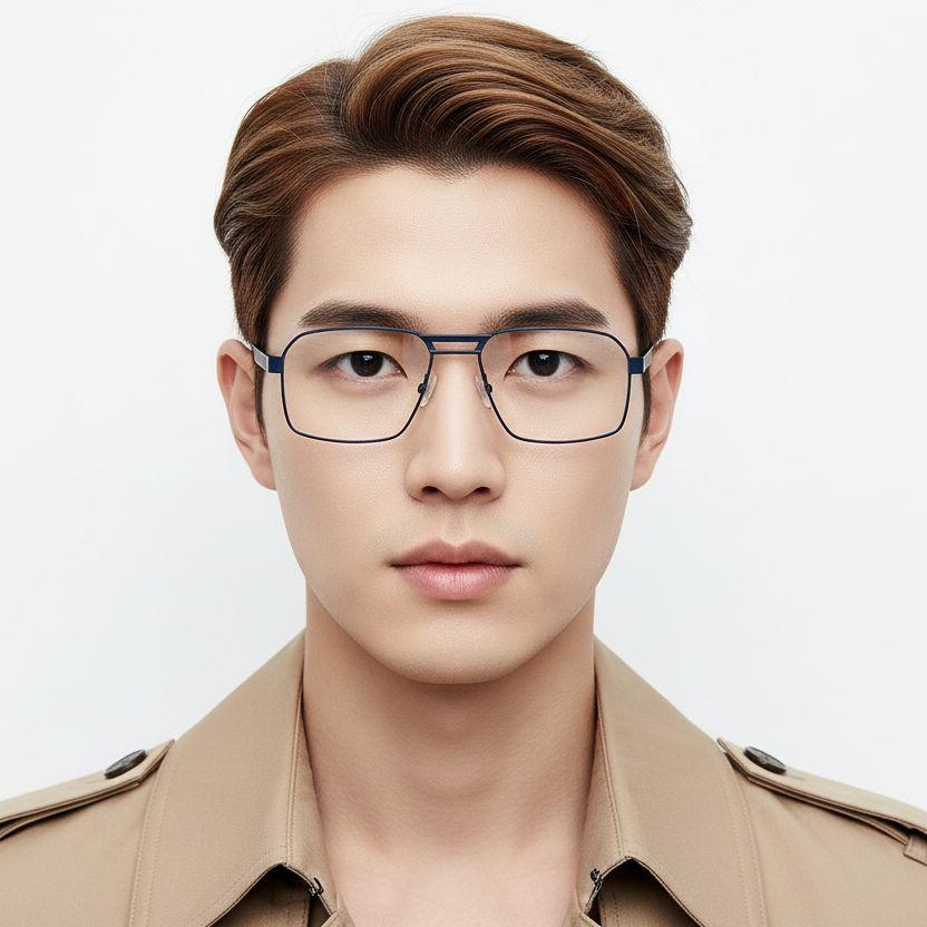 Aviator Blue Metal Glasses #BS2425-0121