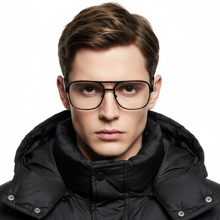 bs2425-0134_black_rectangular_metal_glasses_model