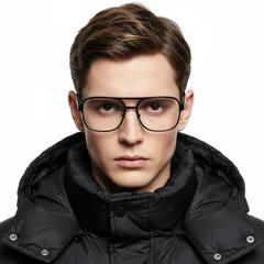 bs2425-0134_black_rectangular_metal_glasses_model