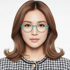 Geometric Green Metal Glasses #BS2425-0151