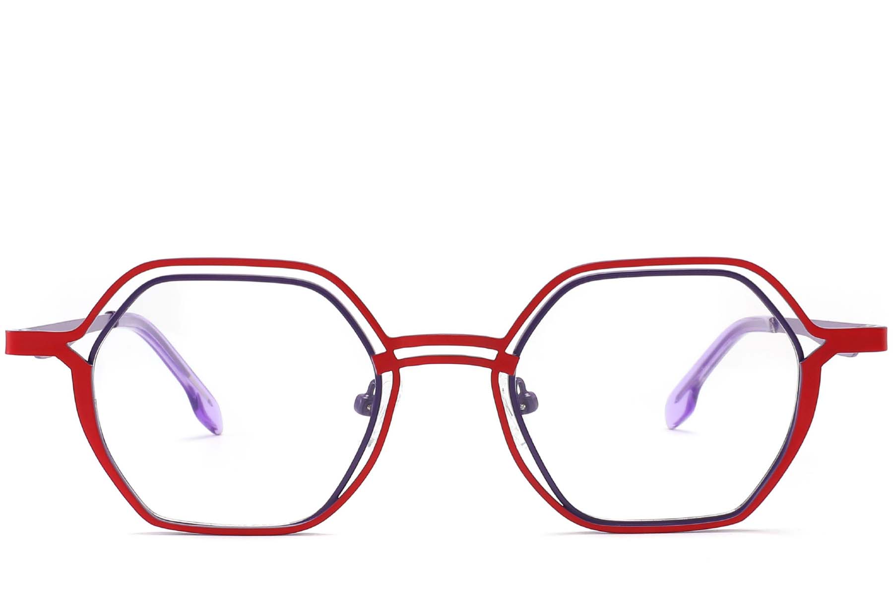 BS2425-0162_Red_Geometric_Metal_Glasses_front